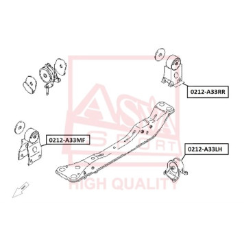 Подушка двигателя передняя MT 0212-A33MF <b>ASVA 0212A33MF</b>