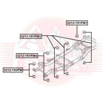 Опора двигателя <b>ASVA 0212Y61FM3</b>