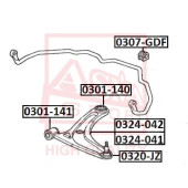 Сайлентблок, рычаг независимой подвески колеса <b>ASVA 0301140</b>