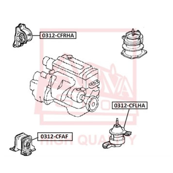 Подушка двигателя правая AT 0312-CFRHA <b>ASVA 0312CFRHA</b>