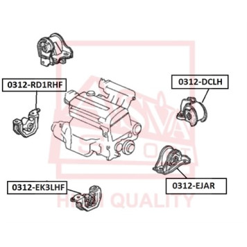 Опора двигателя <b>ASVA 0312EK3LHF</b>