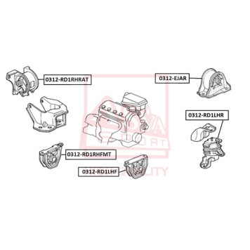Опора двигателя <b>ASVA 0312RD1LHR</b>