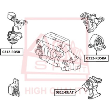 Подушка двигателя правая 0312-RD5R <b>ASVA 0312RD5R</b>