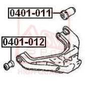 Сайлентблок, рычаг независимой подвески колеса <b>ASVA 0401011</b>