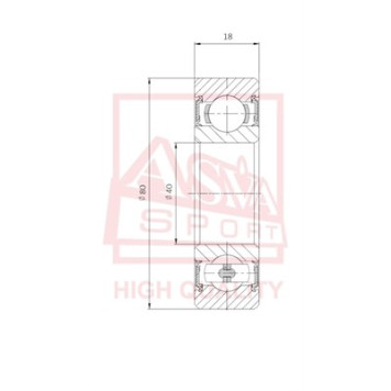 Подшипник универсальный <b>ASVA AB408018</b>