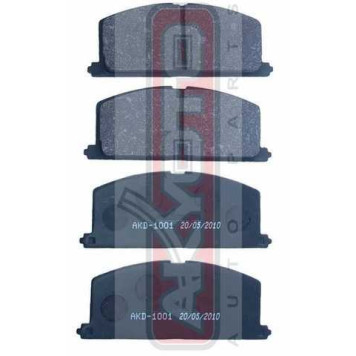Колодки тормозные дисковые передние (TOYOTA CALDINA CT196/ET <b>ASVA AKD1001</b>-1