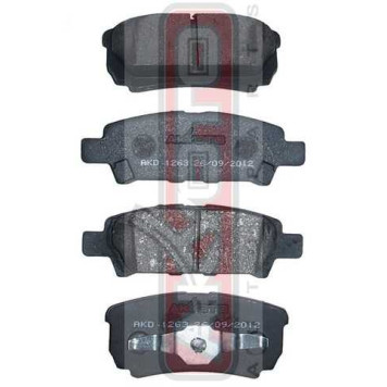 Колодки тормозные дисковые задние <b>ASVA AKD1263</b>-1