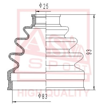 Пыльник шруса 12 <b>ASVA ASBT119</b>