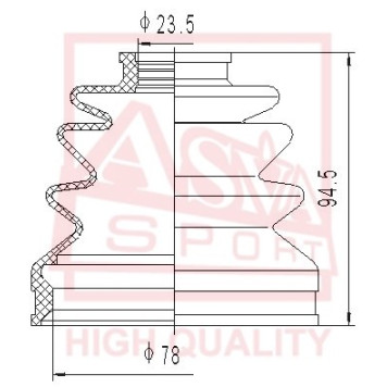Пыльник шруса внутр. [12] <b>ASVA ASBT121</b>