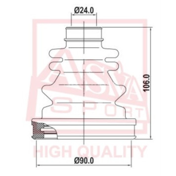 Пыльник шруса внутр. [12] <b>ASVA ASBT129</b>