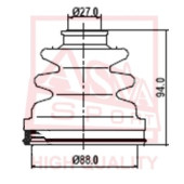 Пыльник шрус комплек [12] <b>ASVA ASBT137</b>
