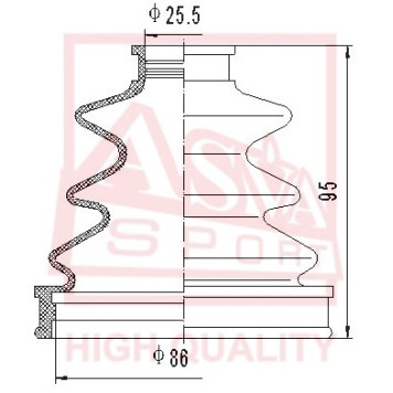 Пыльник шрус O/B [12] <b>ASVA ASBT139</b>