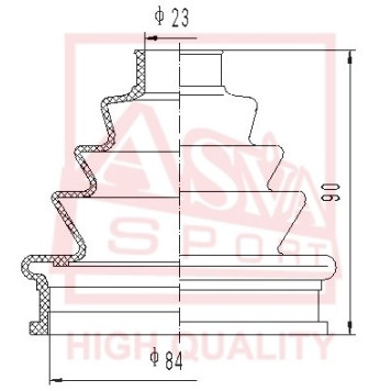 Пыльник шрус O/B [12] <b>ASVA ASBT148</b>