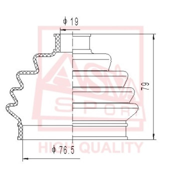 Пыльник шруса [12] <b>ASVA ASBT20</b>