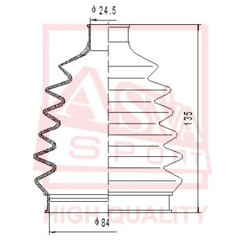Пыльник шруса / / наружный (19x68x86) <b>ASVA ASBT2017</b>
