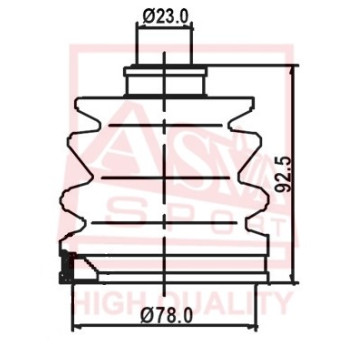 Пыльник шрус OB 12 <b>ASVA ASBT2023</b>