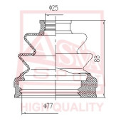 Пыльник шрус комплект(27.5x80x92) [12] <b>ASVA ASBT204</b>