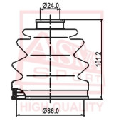 Пыльник шрус комплект() 12 <b>ASVA ASBT2082</b>