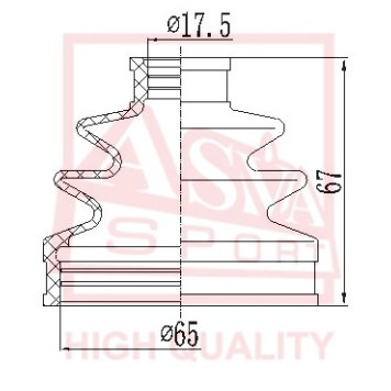 Пыльник шрус OB (17x63x68) комплект 12 <b>ASVA ASBT2191</b>