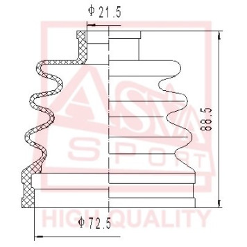 Пыльник шруса [12] <b>ASVA ASBT27</b>
