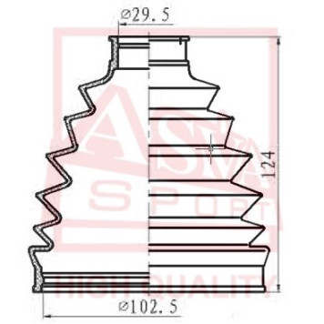 Пыльник шрус [12] <b>ASVA ASBT504</b>