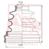 Пыльник шруса внутр. [12] <b>ASVA ASBT64</b>