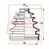 Пыльник шрус OB 12 <b>ASVA ASBT816</b>
