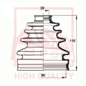 Пыльник шрус OB 12 <b>ASVA ASBT816</b>