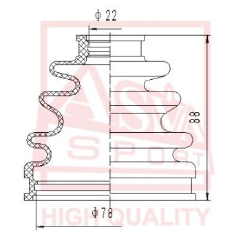 Пыльник шруса [12] <b>ASVA ASBT92</b>