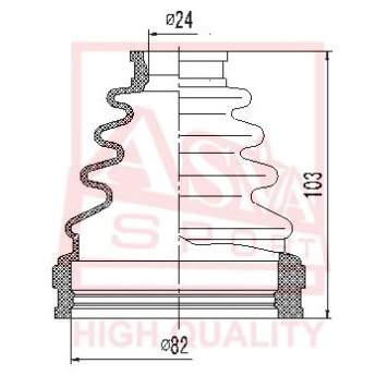 Пыльник шрус [12] <b>ASVA ASBTAV1</b>