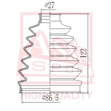 Пыльник шрус [12] <b>ASVA ASBTAV3</b>