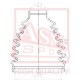 Пыльник шрус O/B (24,5x74,5x95) комплект [12]' <b>ASVA ASBTCY2</b>