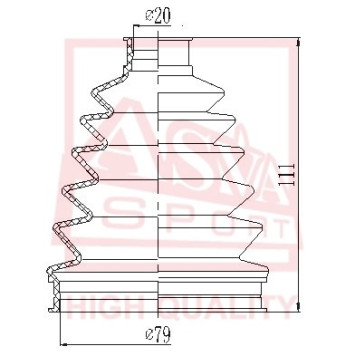 Пыльник шрус OB 12 <b>ASVA ASBTFD2</b>