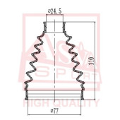 Пыльник шрус наружный (комплект без смазки) (10702070/160312/0000870/2, китай) [12] <b>ASVA ASBTGH</b>