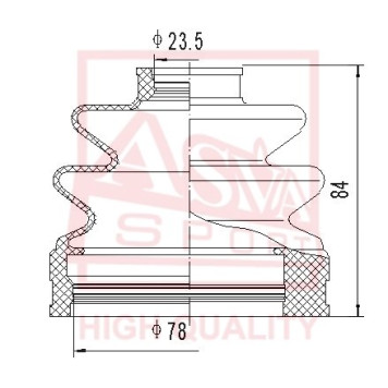 Пыльник шрус (комплект без смазки) <b>ASVA ASBTHY89</b>