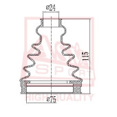Пыльник шрус IB (24x70x116) комплект 12 <b>ASVA ASBTINA61</b>