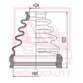 Пыльник шрус внутренний25x74x100 (1021602204121200300071, китай) 12 <b>ASVA ASBTINACA30</b>