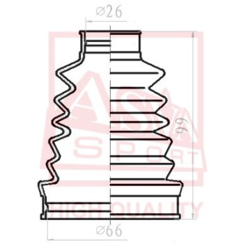 Пыльник шрус IB 12 <b>ASVA ASBTINB6M1</b>