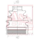 Пыльник шрус I/B (24x66x93) комплект [12] <b>ASVA ASBTINCY2</b>