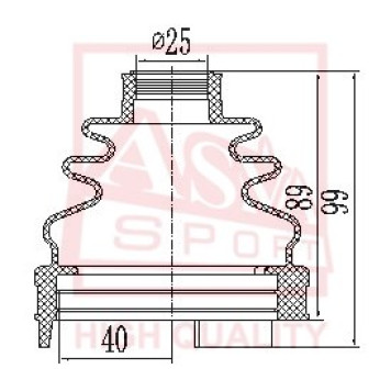 Пыльник шрус IB 12 <b>ASVA ASBTINGSV4</b>
