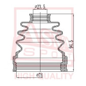Пыльник шрус I/B 23,5X80X96 комплект [12] <b>ASVA ASBTINJ10A</b>