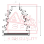 Пыльник шрус OB (27x98x117) комплект 12 <b>ASVA ASBTINLC100</b>