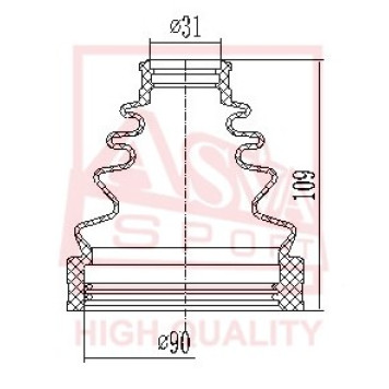 Пыльник шрус (комплект без смазки) <b>ASVA ASBTINP120</b>