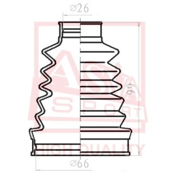 Пыльник шрус IB 12 <b>ASVA ASBTINTG</b>