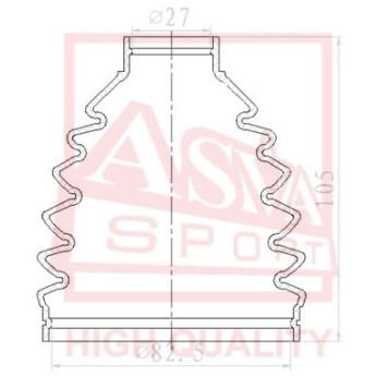 Пыльник шрус OB 12 <b>ASVA ASBTJ31B</b>