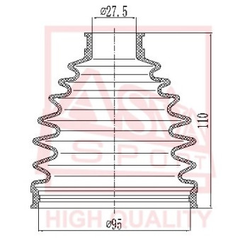 Пыльник шрус OB 12 <b>ASVA ASBTJ31C</b>