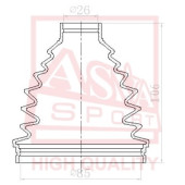Пыльник шрус OB 12 <b>ASVA ASBTN16B</b>