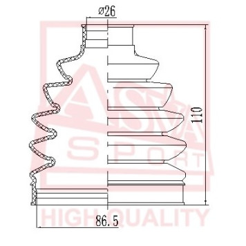 Пыльник шрус 12 <b>ASVA ASBTNS</b>