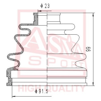 Пыльник шрус O/B [12] <b>ASVA ASBTRE</b>