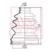 Пыльник шрус IB 12 <b>ASVA ASBTSZ33</b>